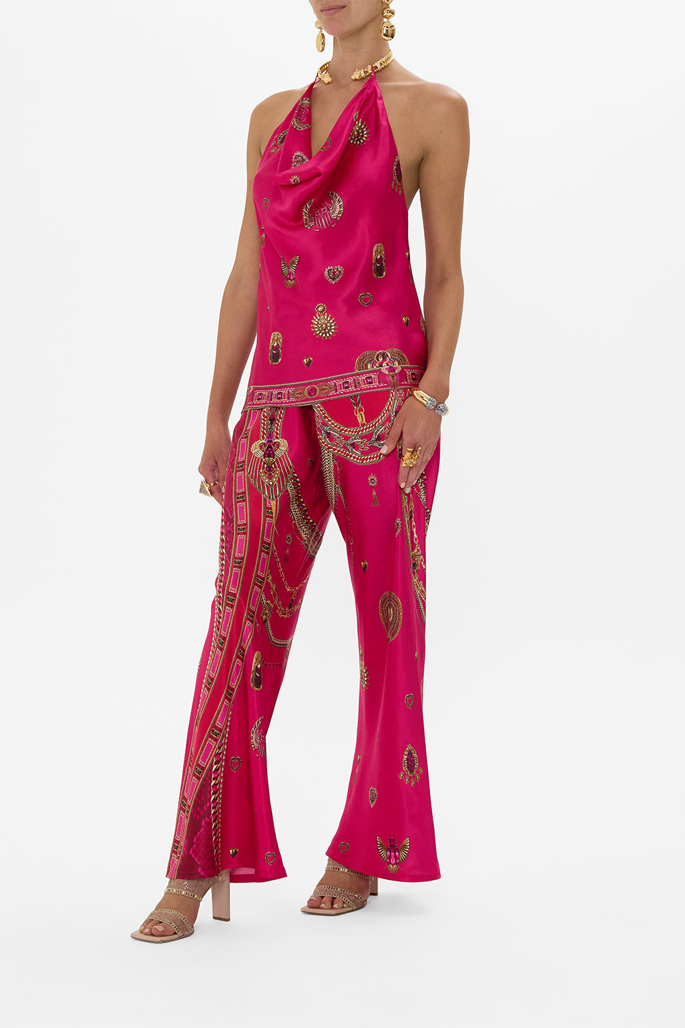 DRAPED TOP WITH HARDWARE KISSED BY A COBRA