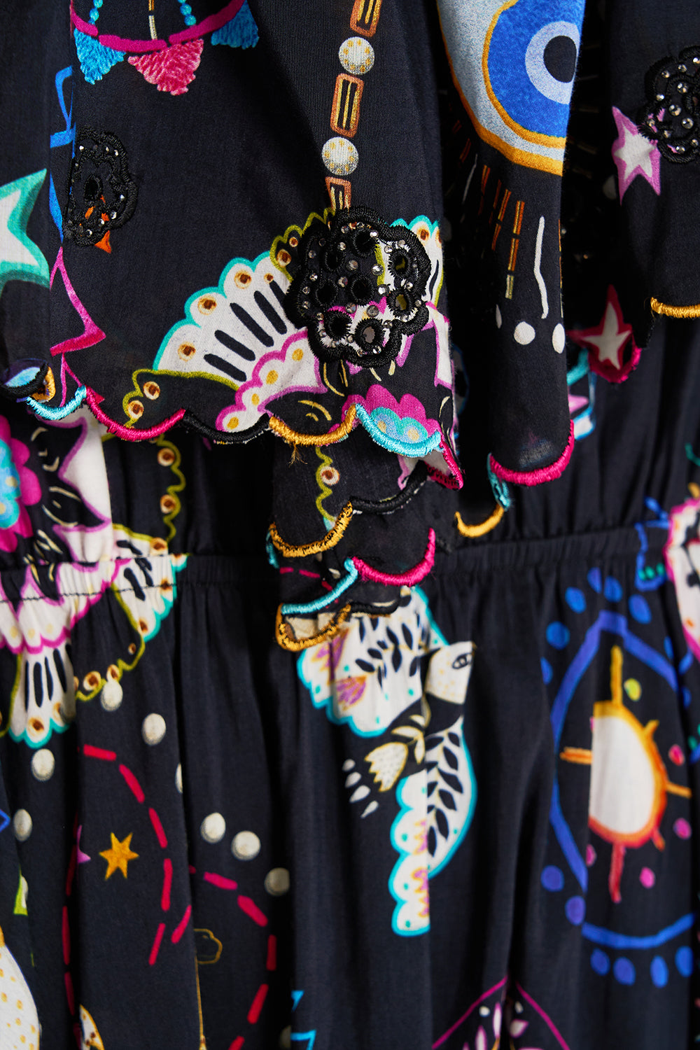 SHOULDER FRILL DRESS NUBIAN NIGHTS