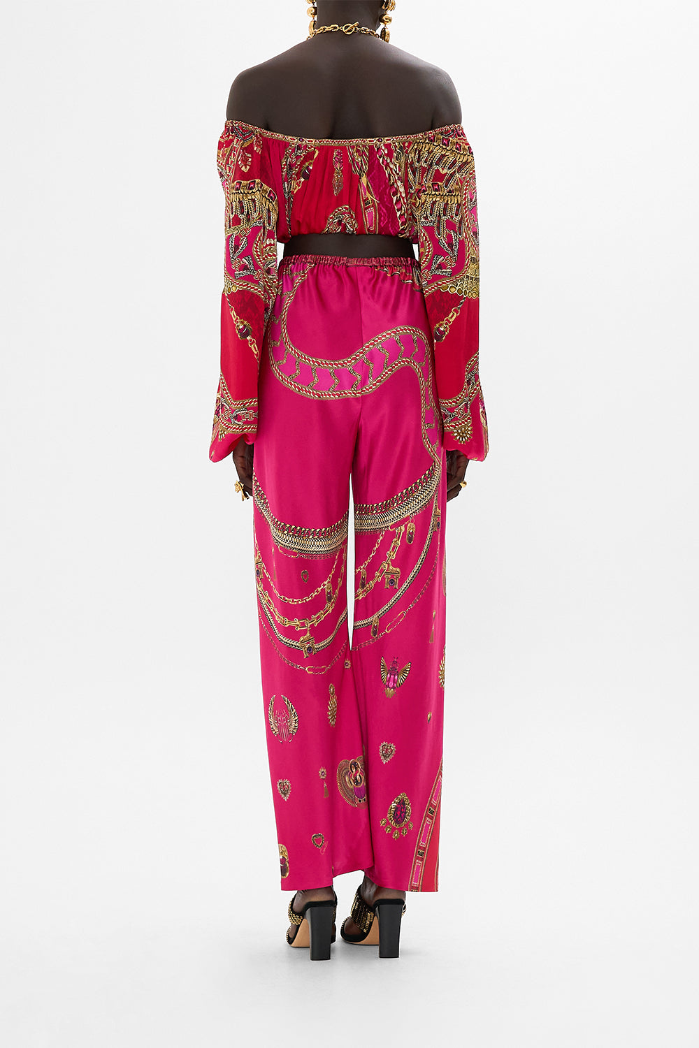 BIAS CUT DRAWSTRING PANT KISSED BY A COBRA