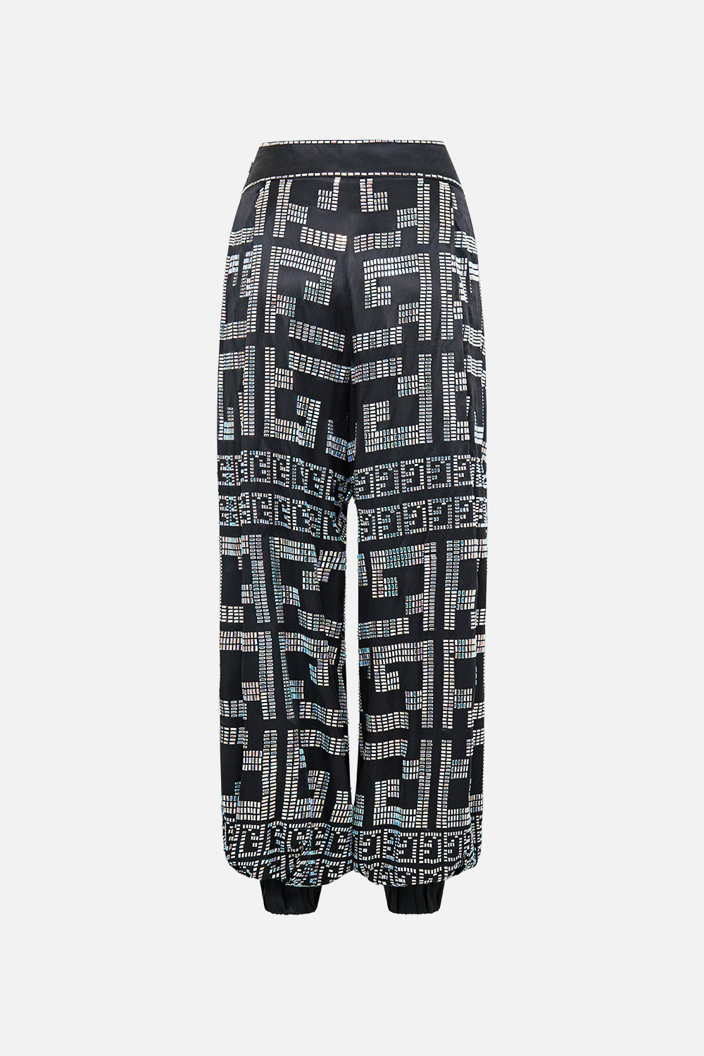 ASYMMETRICAL BELTED PANT READ MY GLYPHS