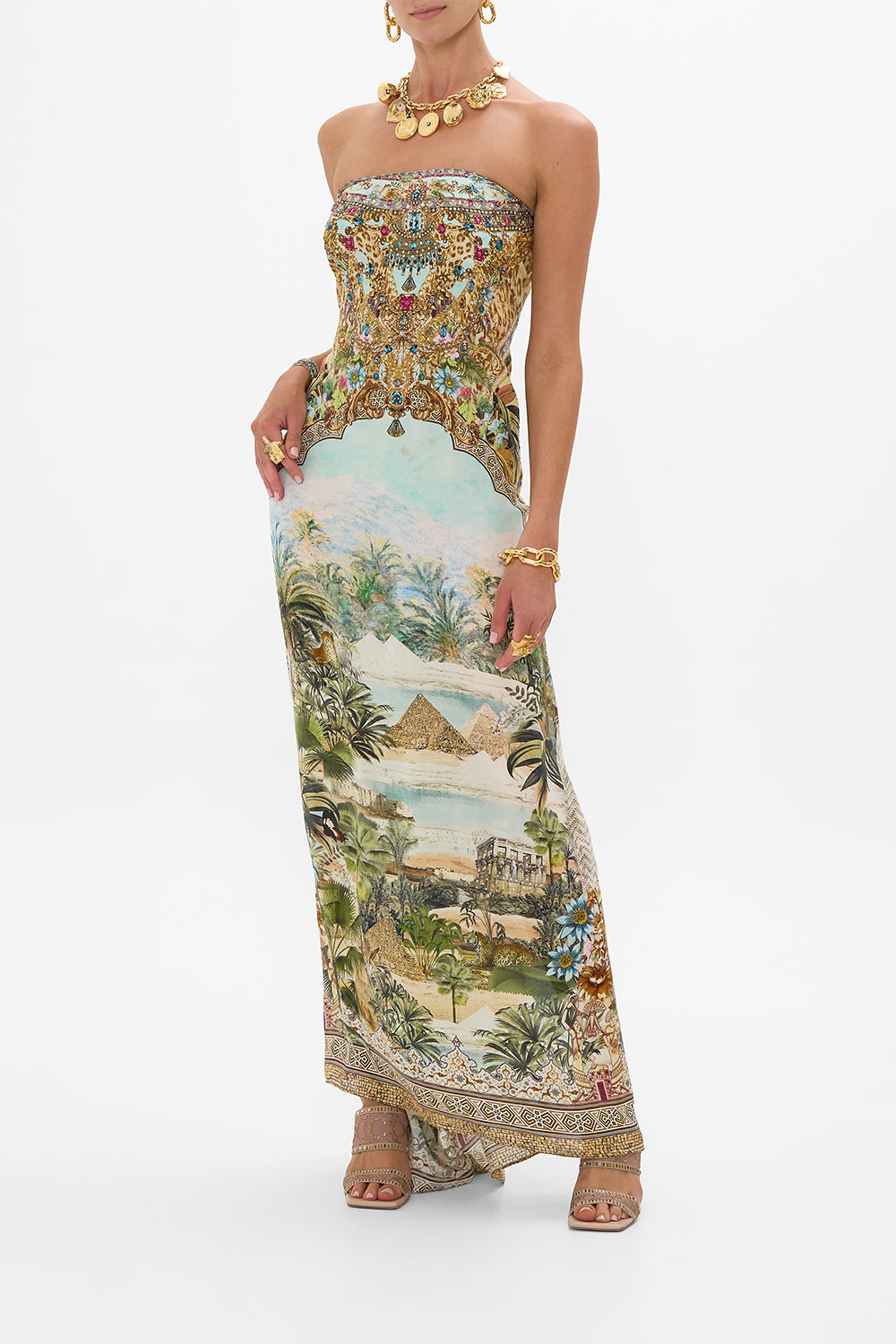 ROUND NECK KAFTAN VIEWS OF THE VALLEY