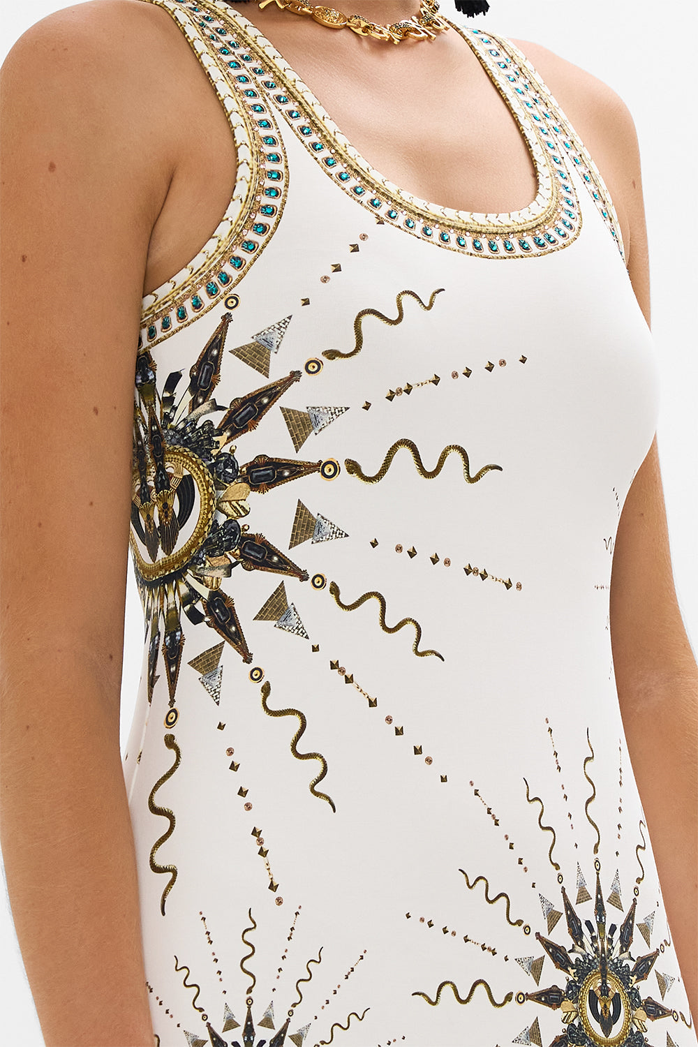 JERSEY SCOOP NECK TANK DRESS GODDESS ENERGY