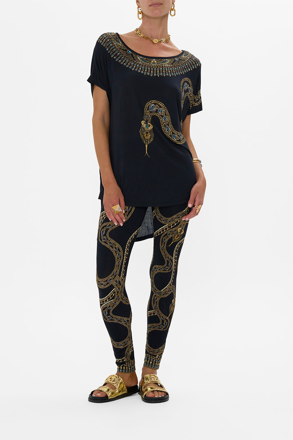 LOOSE FIT TEE - BLACK CALL ME CLEOPATRA