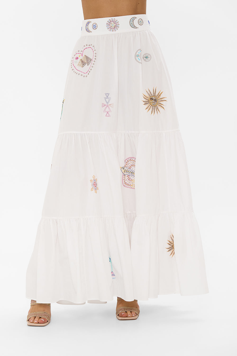 HIGH WAISTED TIERED SKIRT LIVING IN COLOUR