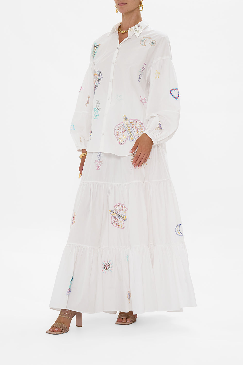 BALLOON SLEEVE SHIRT BLOUSE LIVING IN COLOUR