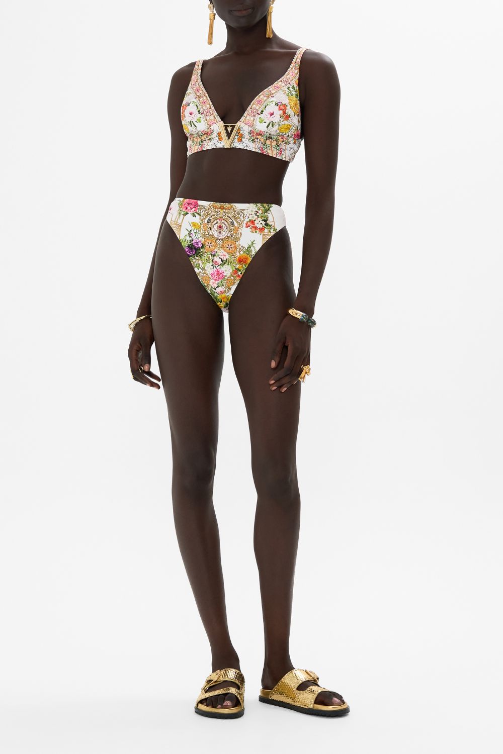 CAMILLA High Waist Cheeky Pant in Egyptian Rose print.