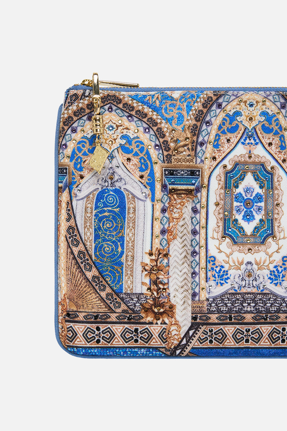 CAMILLA Small Canvas Clutch in Make Me Your Mosaic Print