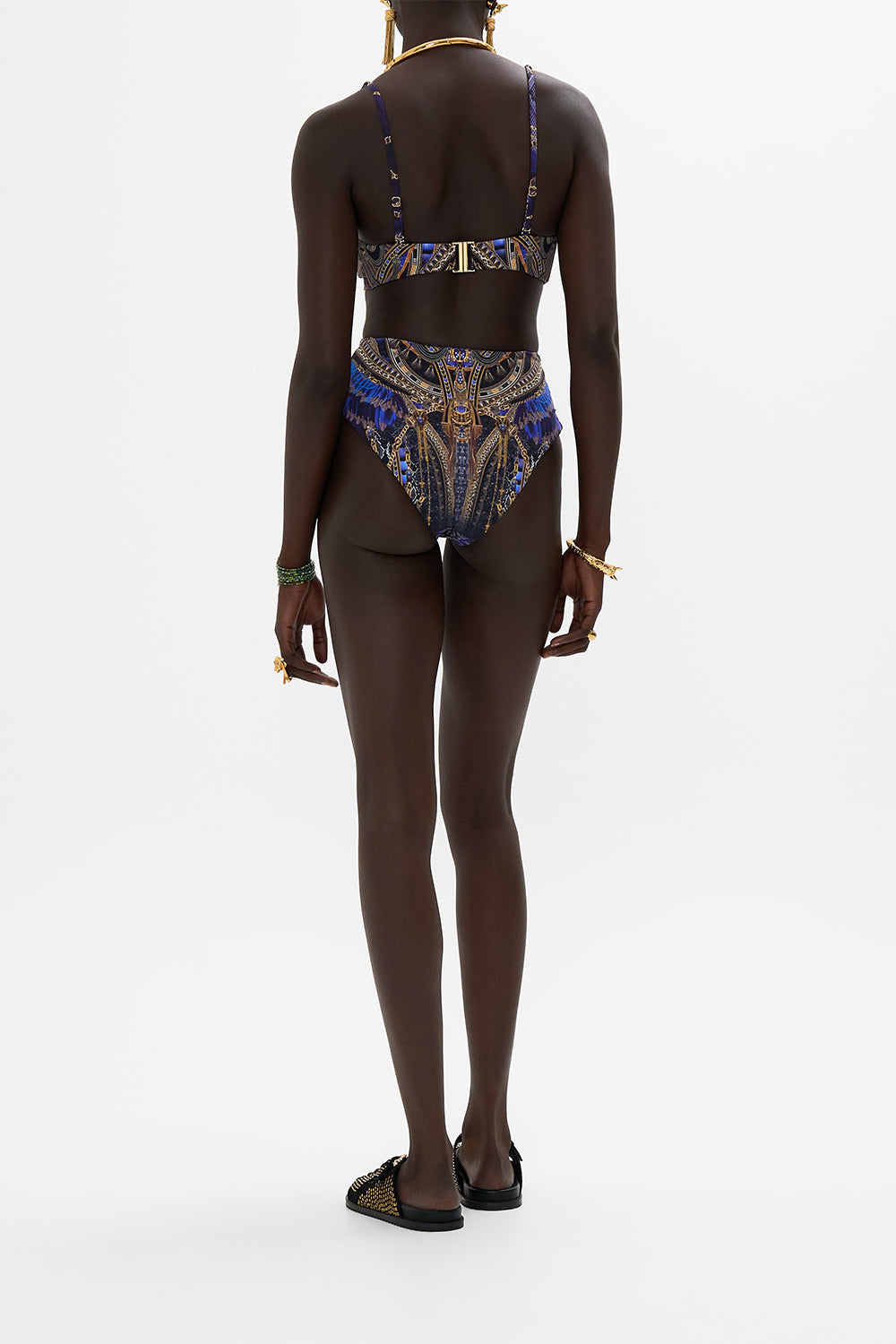 CAMILLA High Waist Pant with Trim in Other Side of the Oasis print.