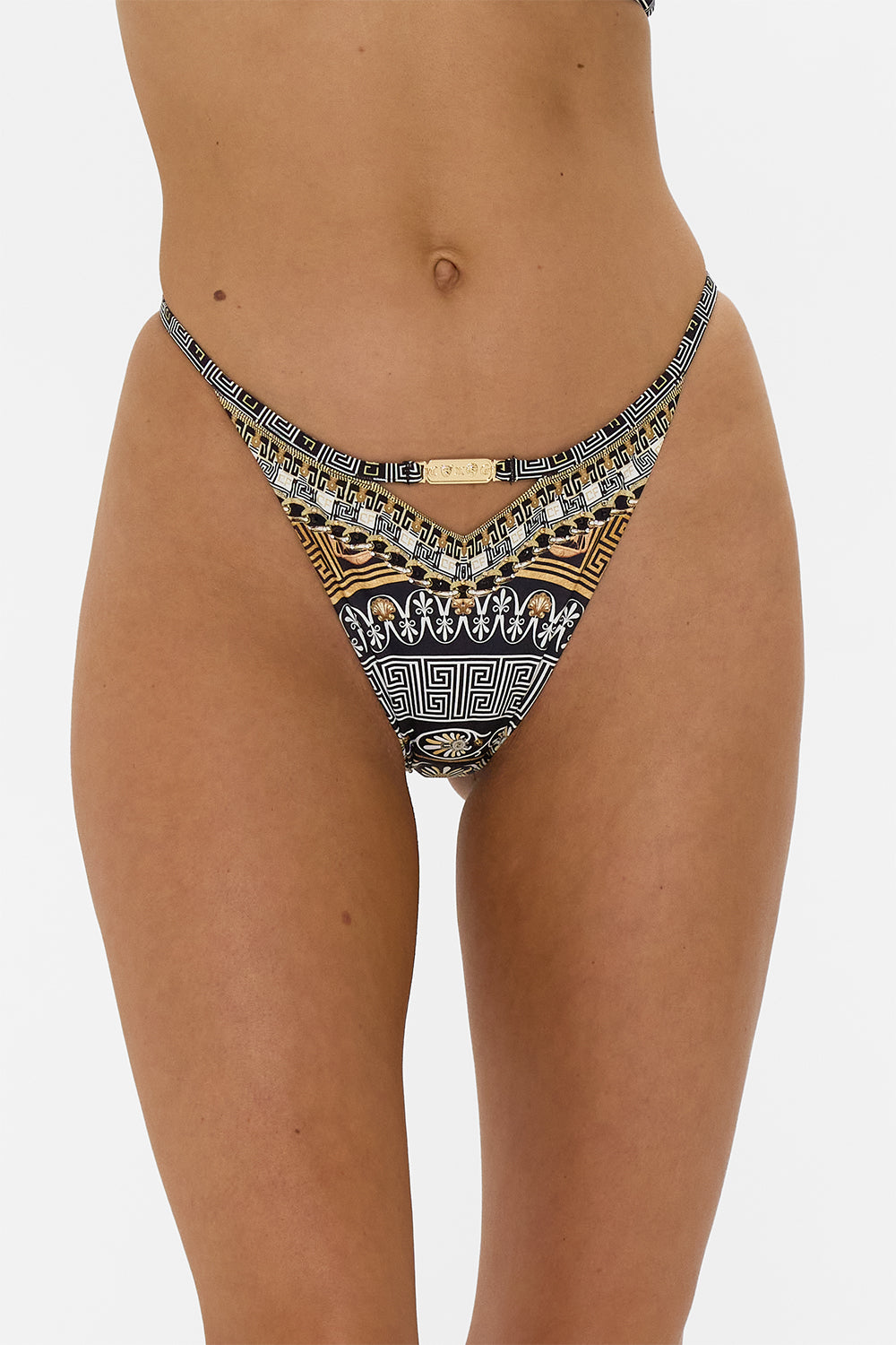 PANT WITH CUT OUT AND TRIM TEMPLES OF DENDARA