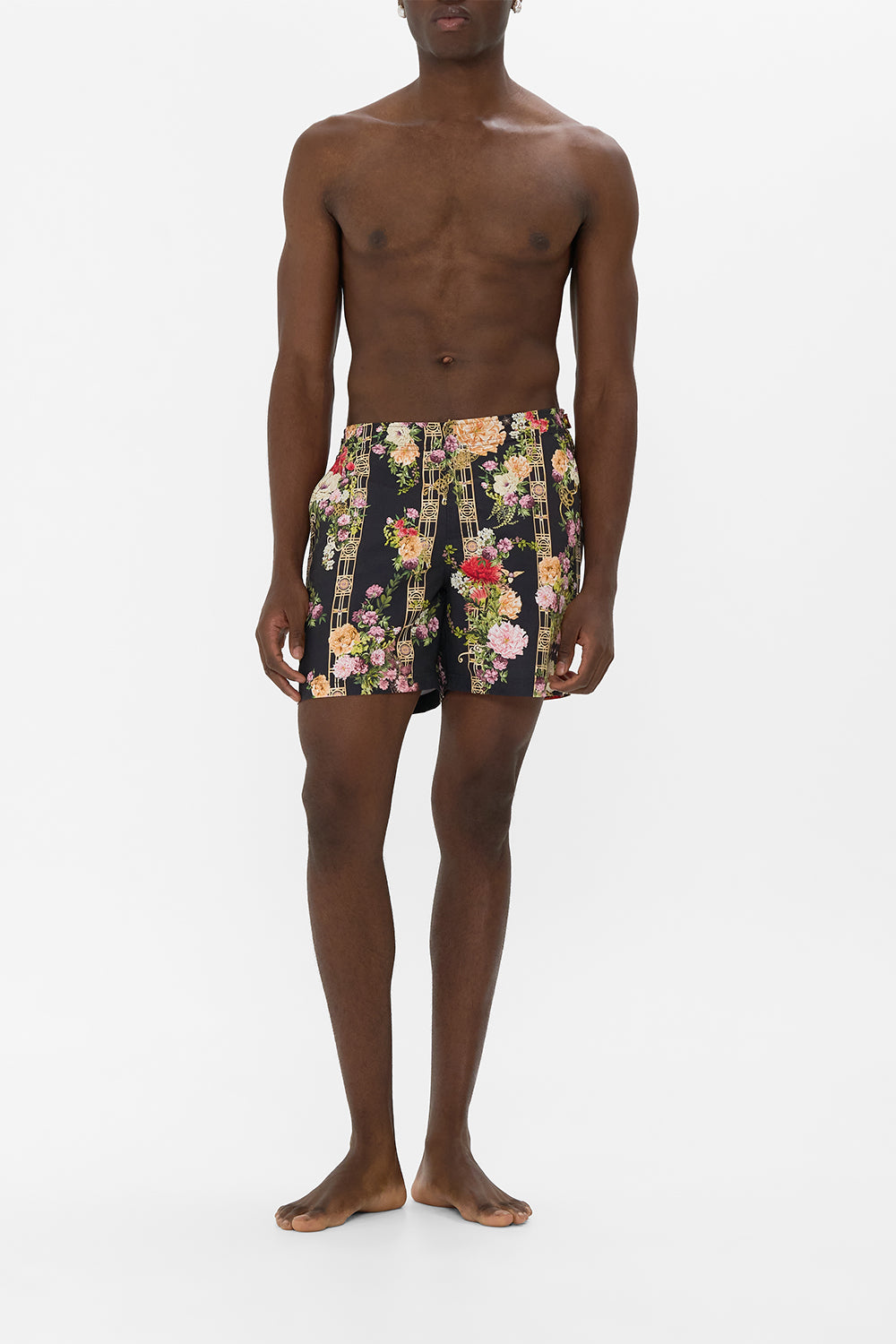 MID LENGTH SWIM SHORT ADORNED IN ALEXANDRIA