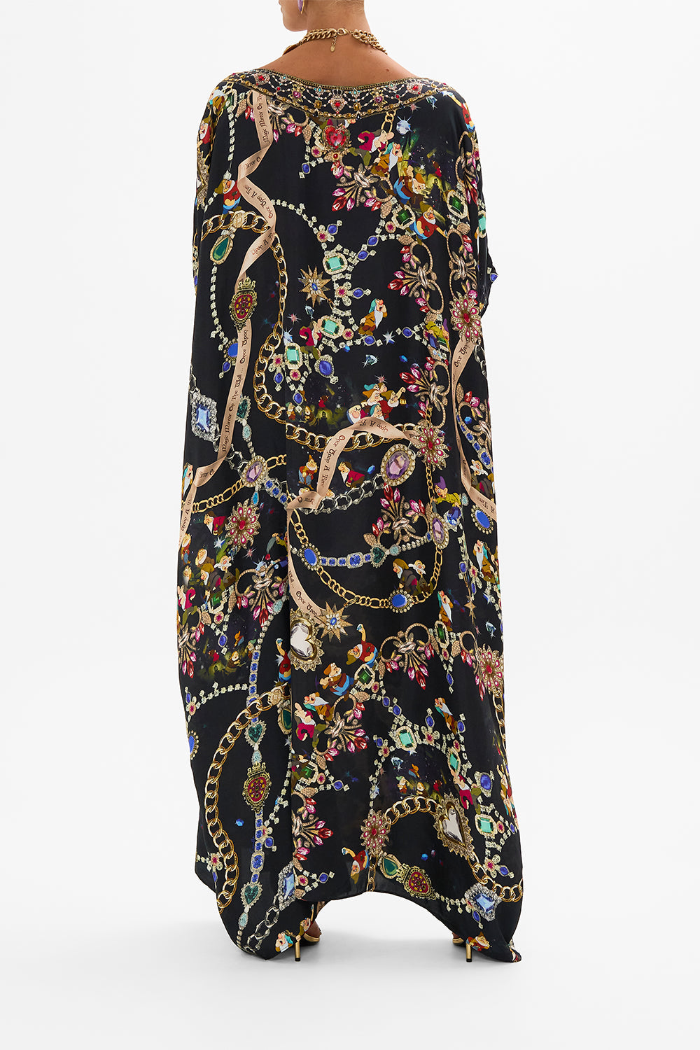 Disney CAMILLA silk kaftan in Happily Ever After print