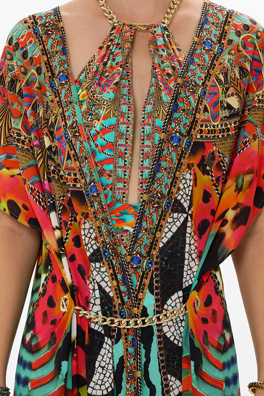 CAMILLA Cover Up with Front Splits in Desert Visions print.