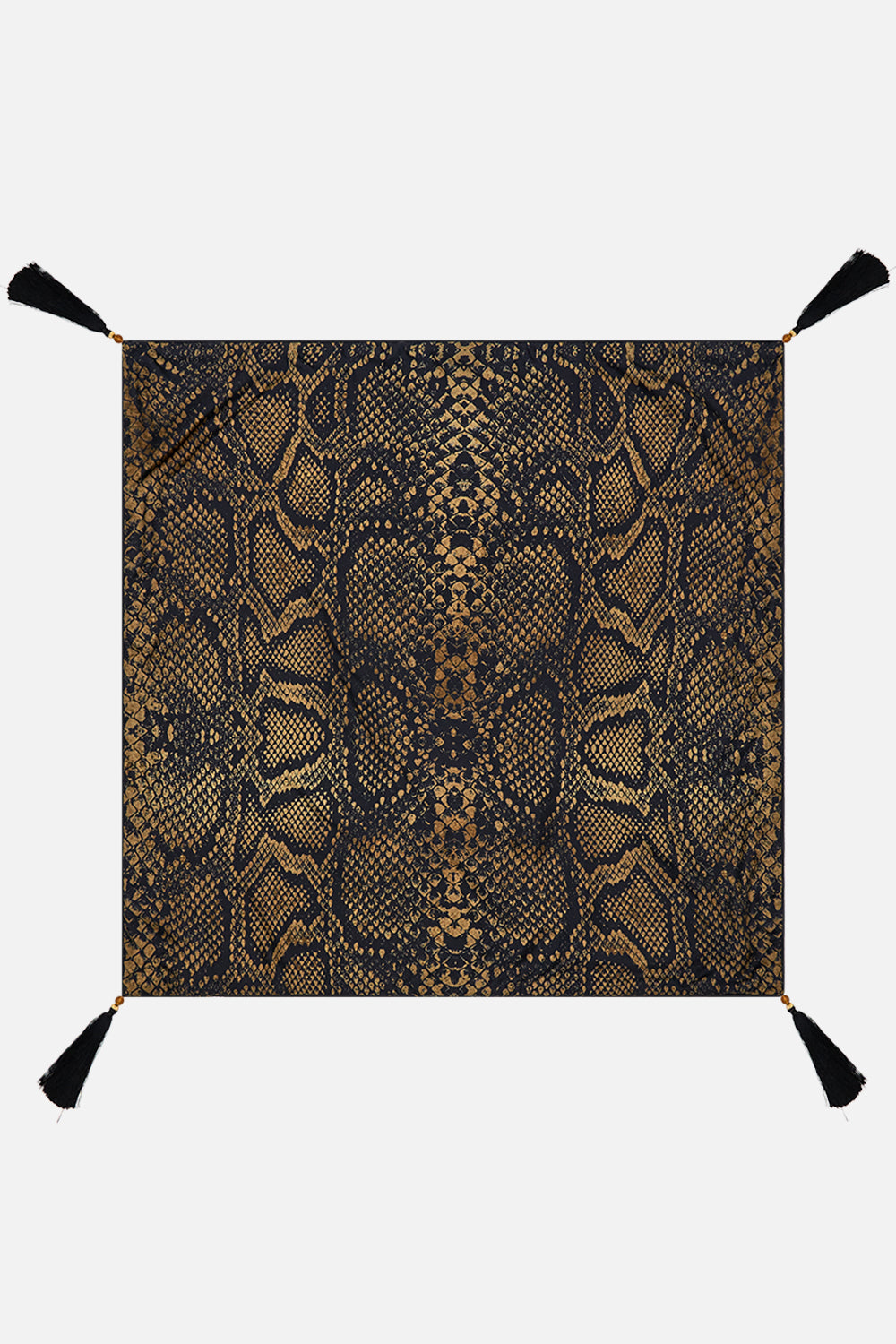 Villa CAMILLA black and gold large cushion in Nouveau Noir