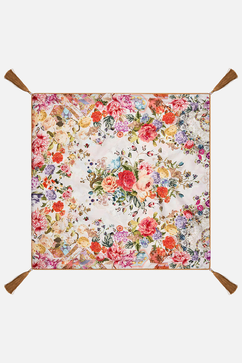 CAMILLA Floral Large Square Cushion in Sew Yesterday