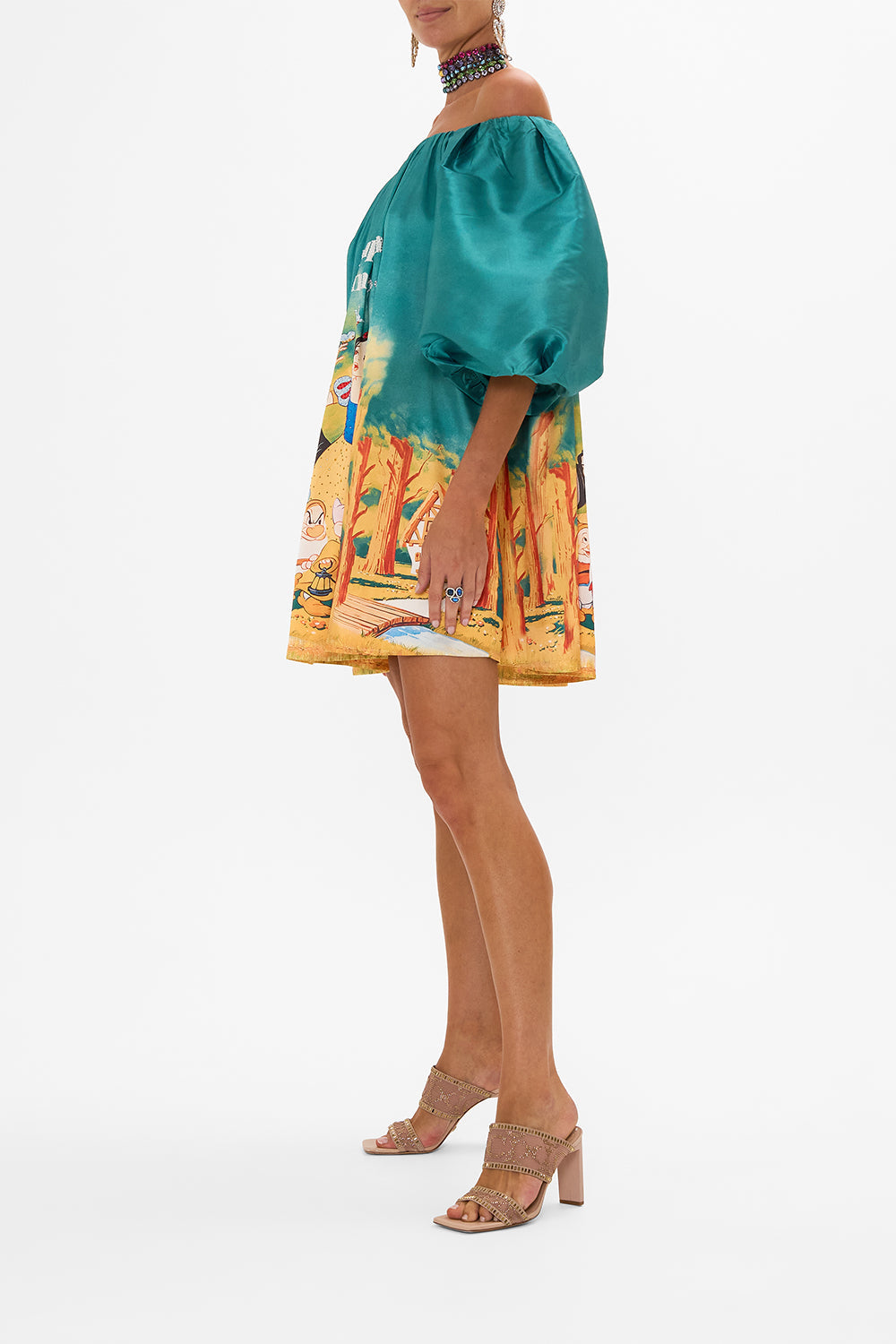 Disney CAMILLA one shoulder dress in Kindest One Of All print