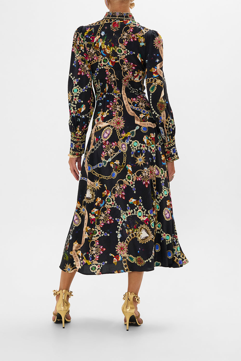 Disney CAMILLA silk shirt dress in Happily Ever After print