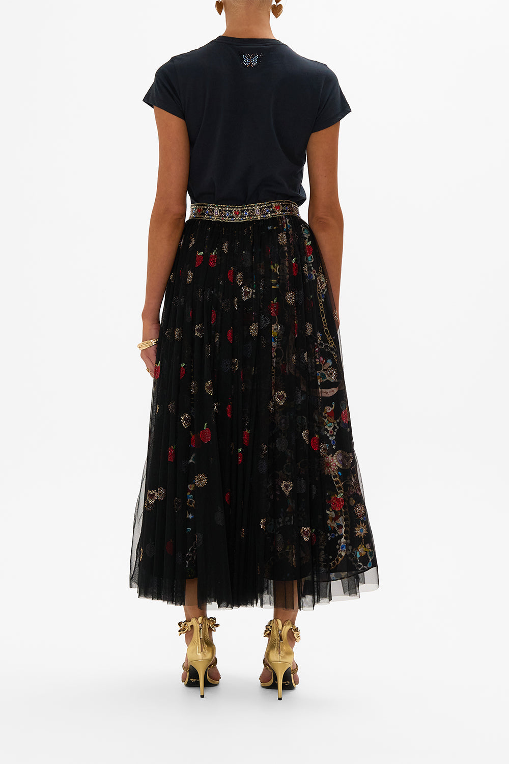 Disney CAMILLA slim fit graphic tee in Happily Ever After print