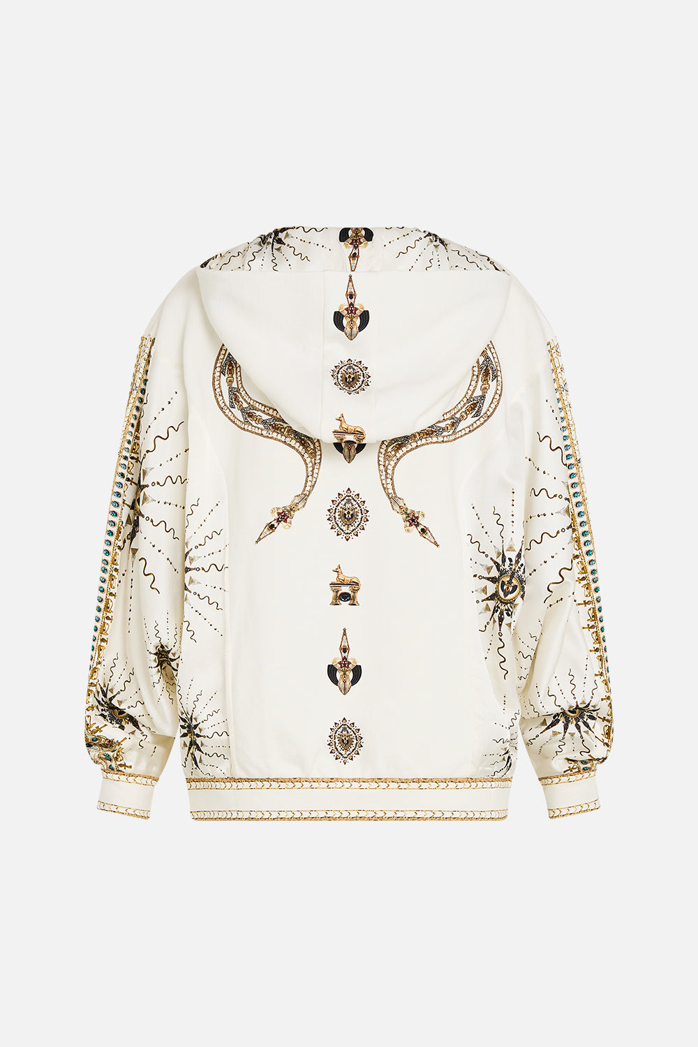 SILK MIX JERSEY ZIP FRONT SWEATER GODDESS ENERGY