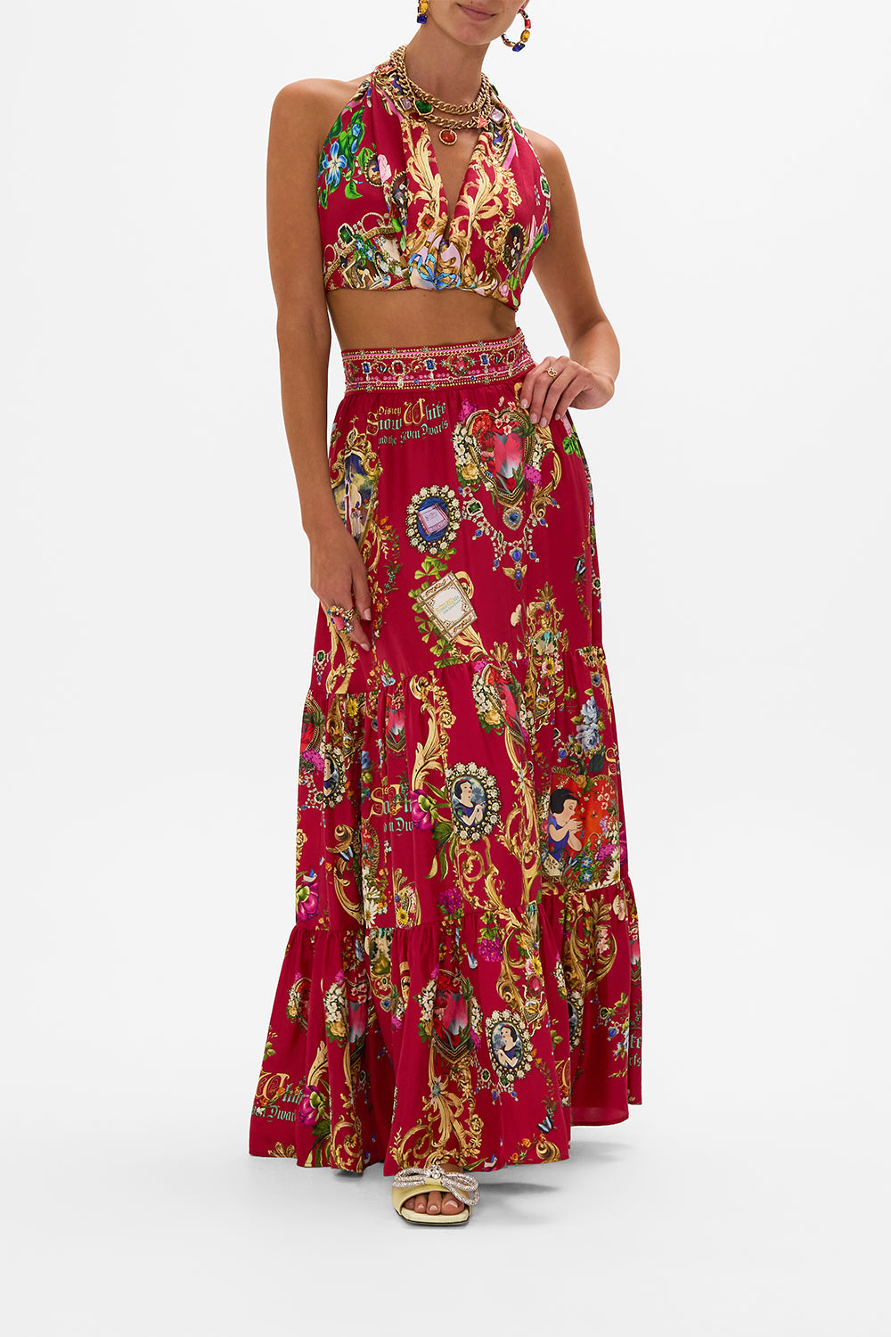 Disney CAMILLA silk scarf in Just One Bite Snow White print