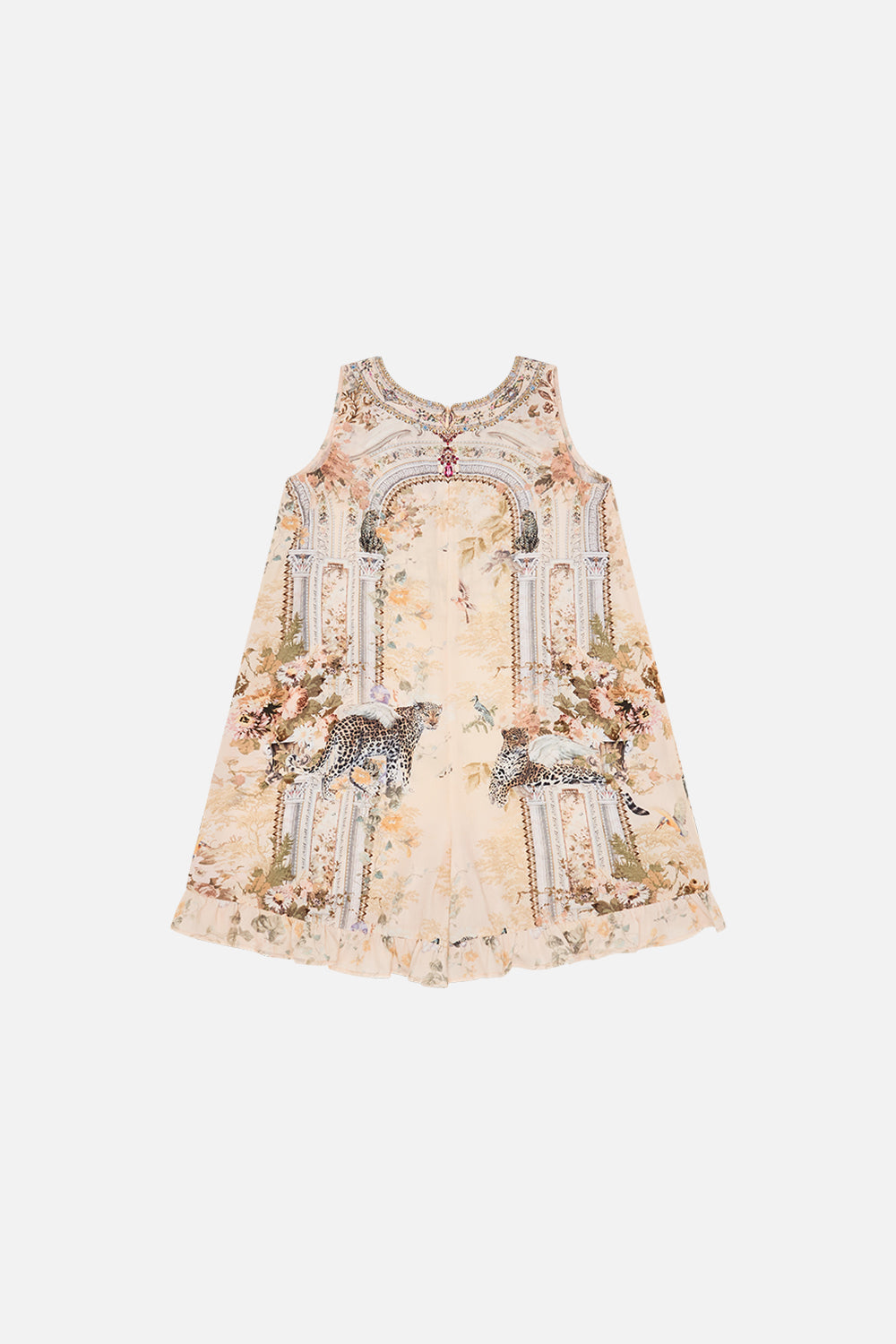 Milla By CAMILLA kids frill hem playsuit 4-10 in Adorned in Antiquity print.
