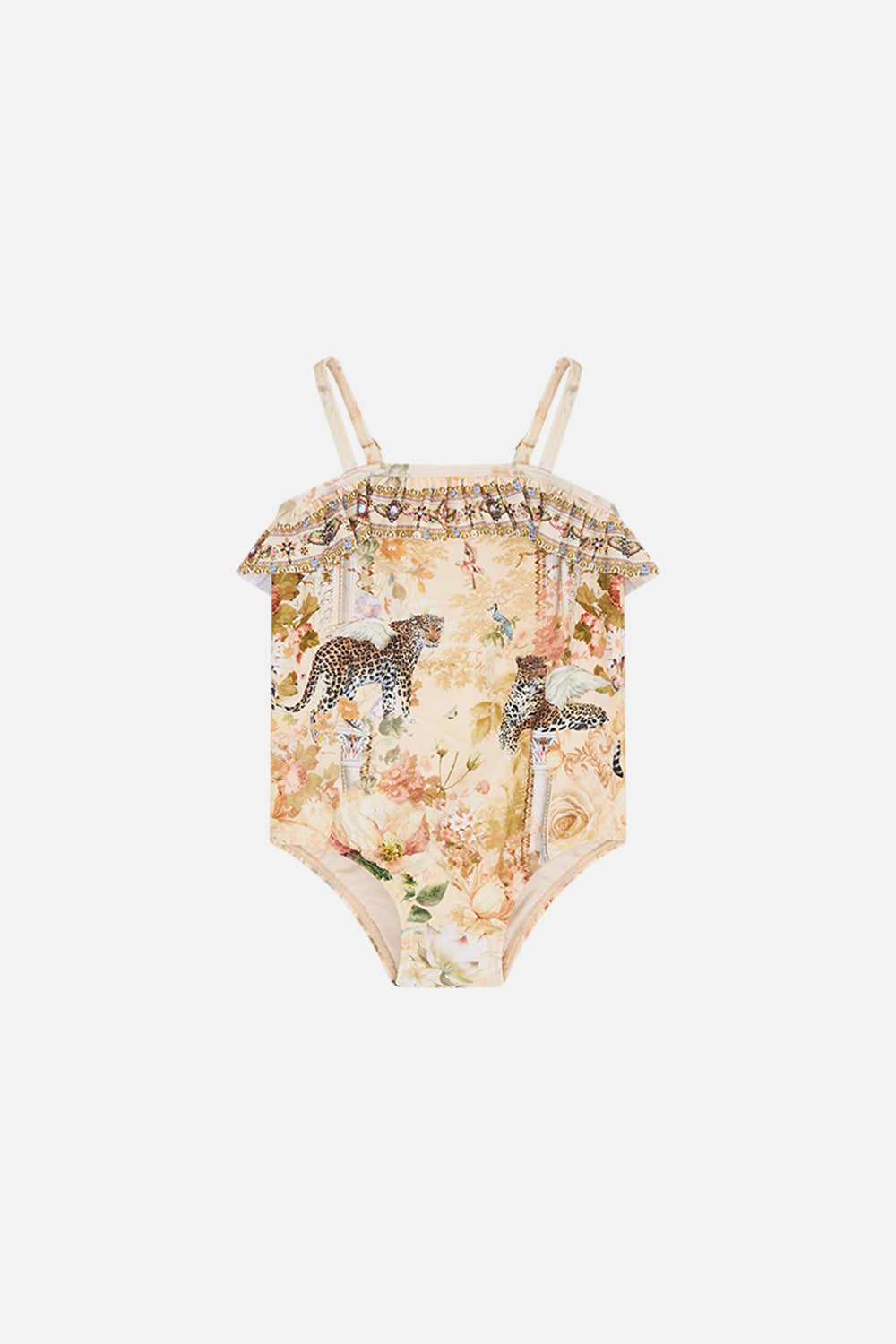Milla By CAMILLA floral babies one-piece with frill in Adorned in Antiquity print.