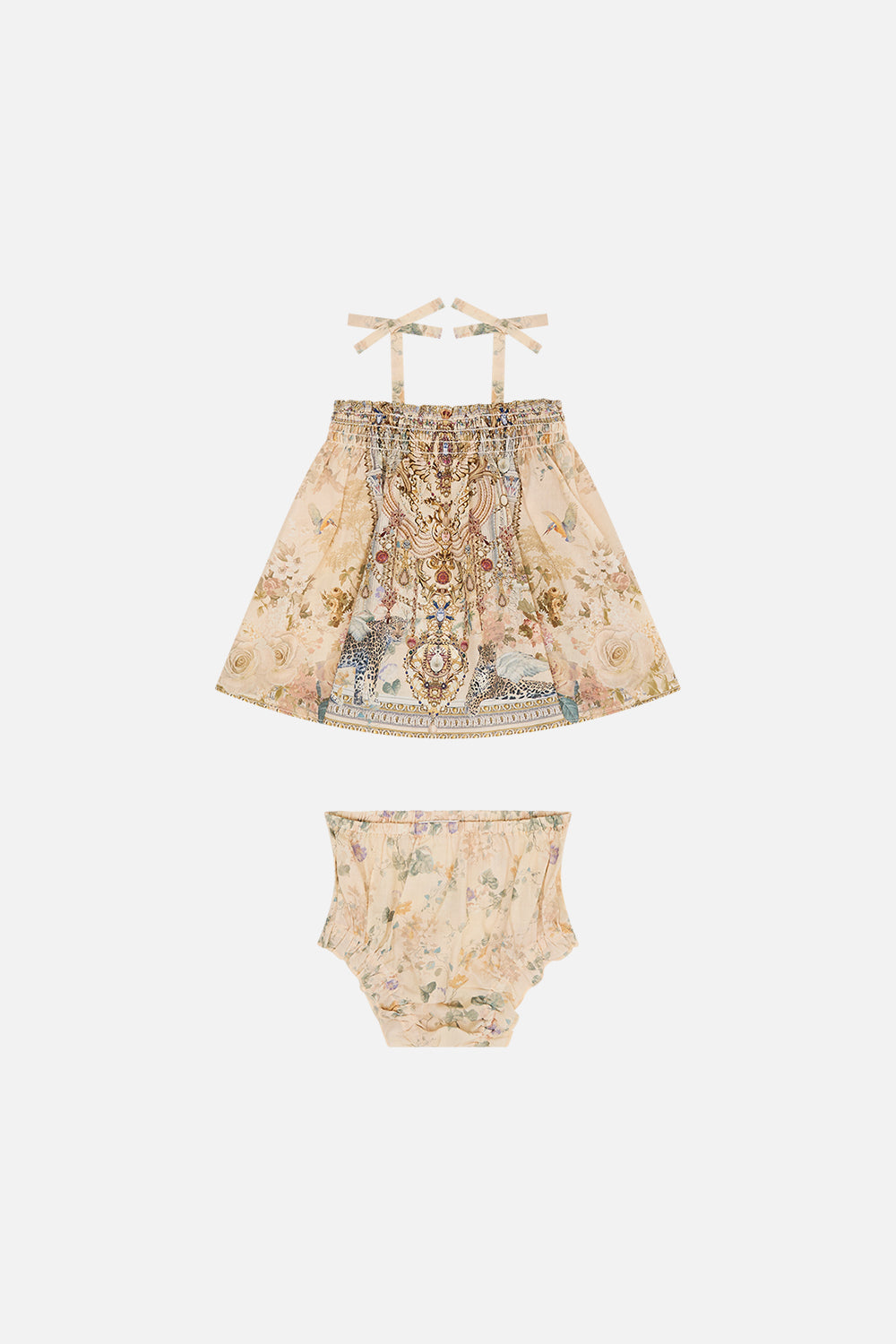 Milla By CAMILLA floral babies cami and bloomer set in Adorned in Antiquity print.