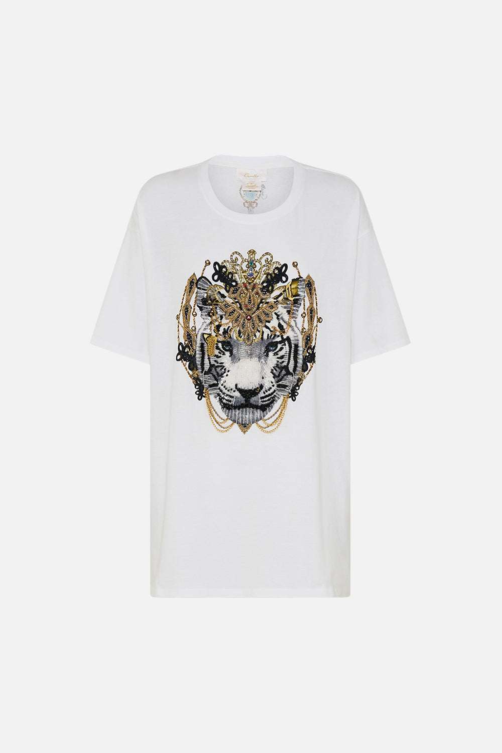 CAMILLA Oversized Band Tee White The Throne Room print