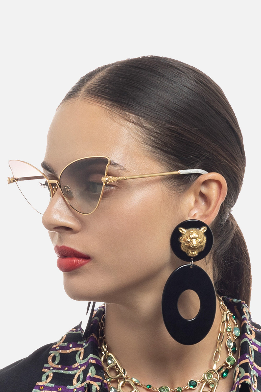 CAMILLA luxury sunglasses in gold Head In The Clouds