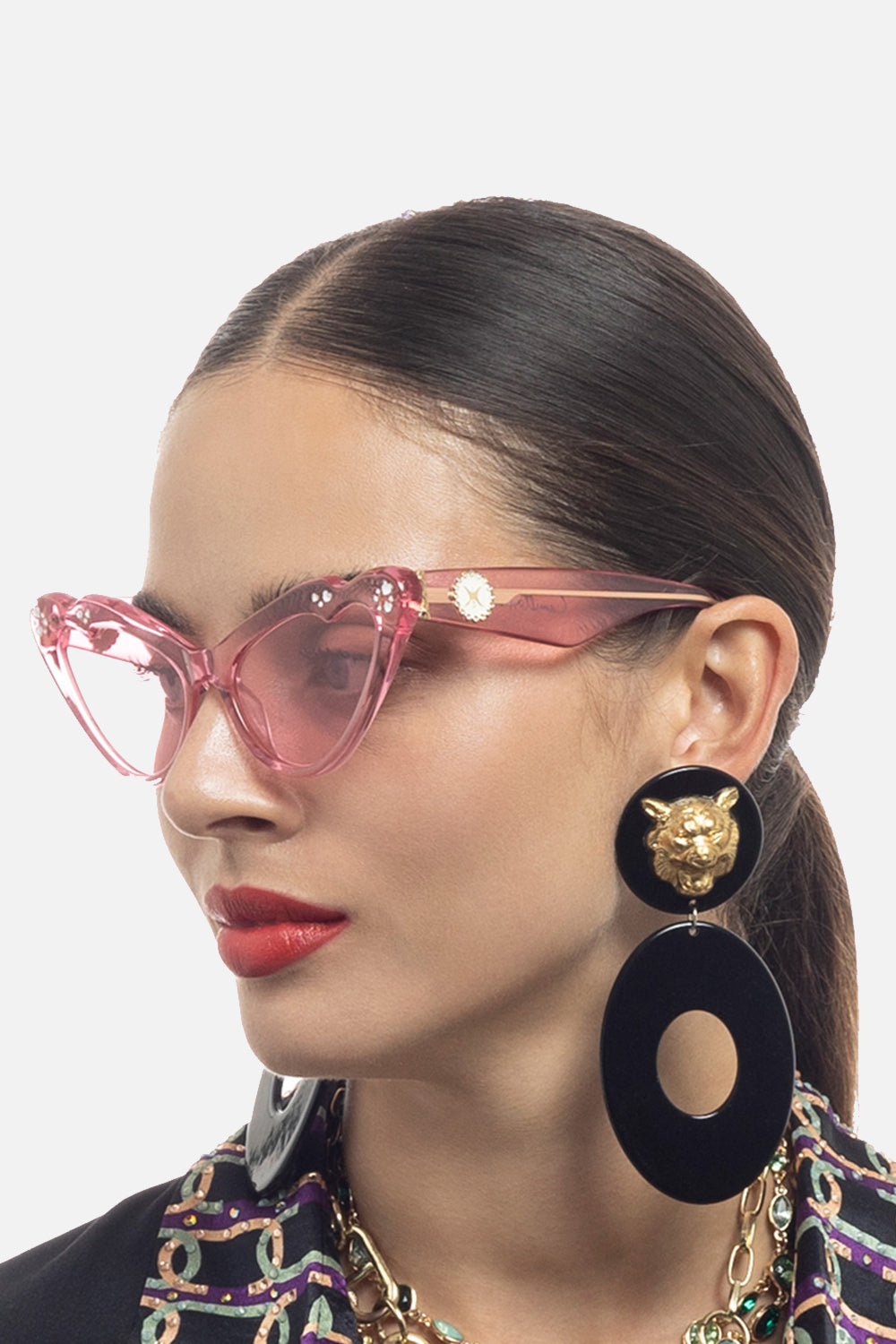 CAMILLA designer sunglasses in pink Flutterby