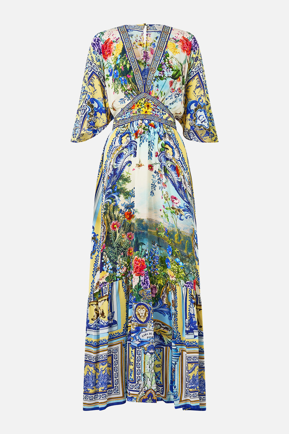 WAISTED DRESS WITH HEM RUFFLE WALL TO WALL WONDERS