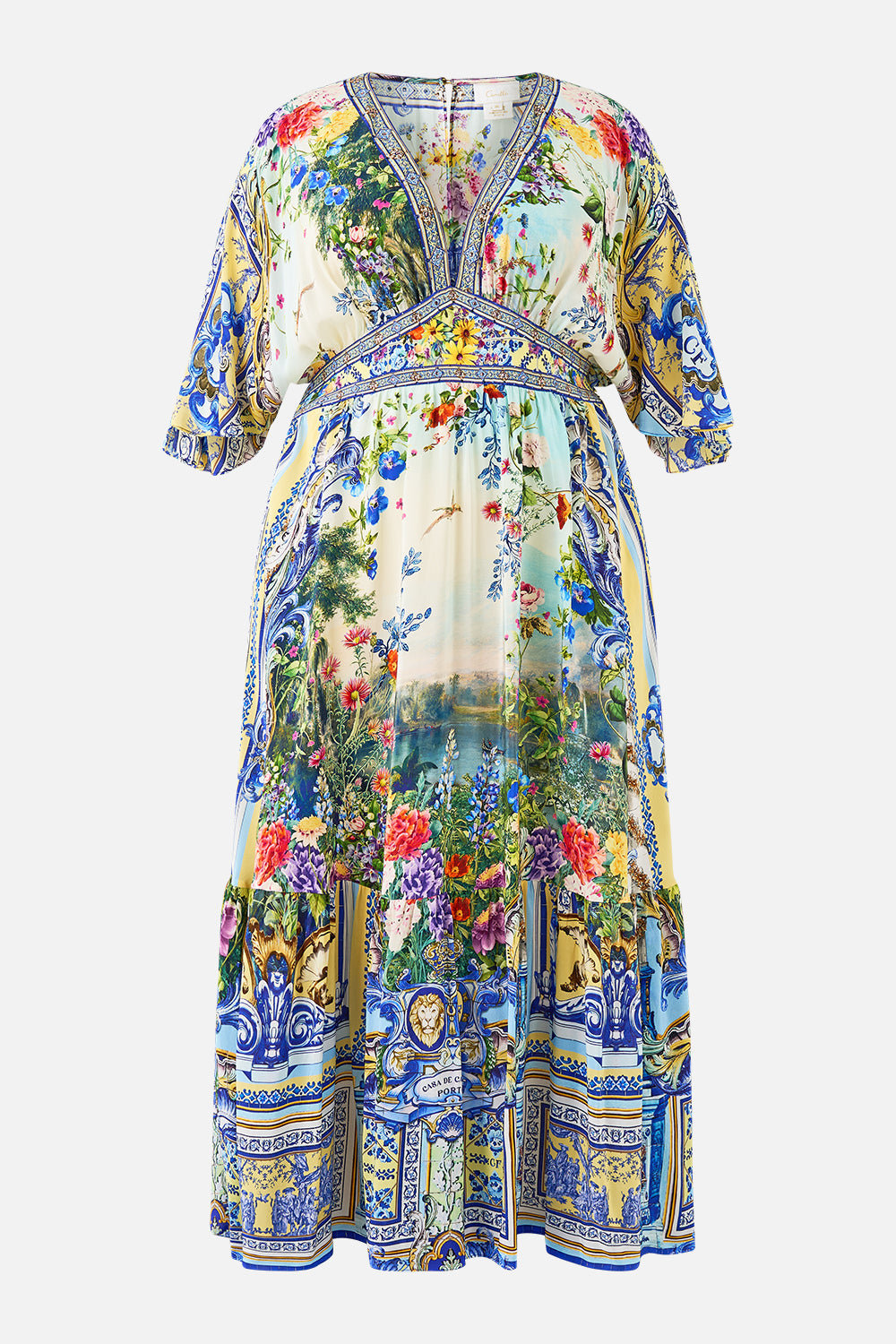 WAISTED DRESS WITH HEM RUFFLE WALL TO WALL WONDERS