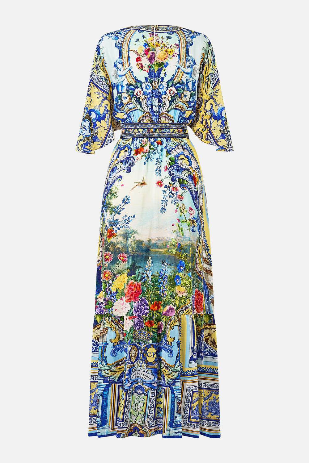 WAISTED DRESS WITH HEM RUFFLE WALL TO WALL WONDERS