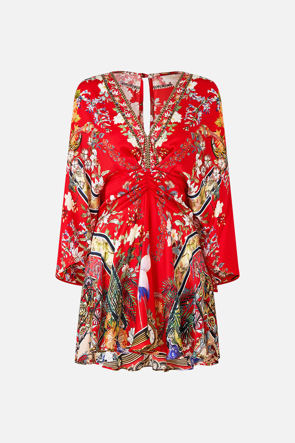 KIMONO SLEEVE MINI DRESS LISBOA LUXE