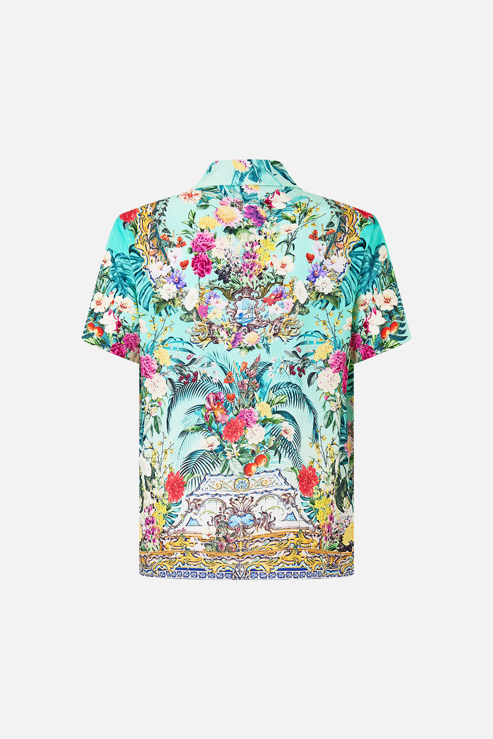 SHORT SLEEVE CAMP COLLARED SHIRT GARDENS OF QUELUZ