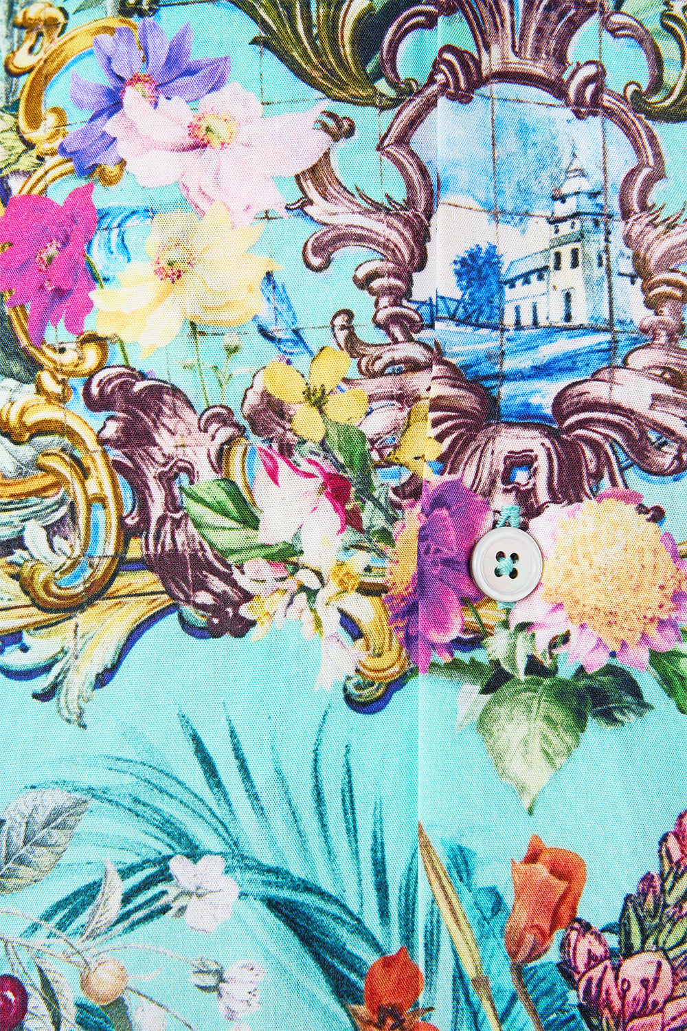 SHORT SLEEVE CAMP COLLARED SHIRT GARDENS OF QUELUZ