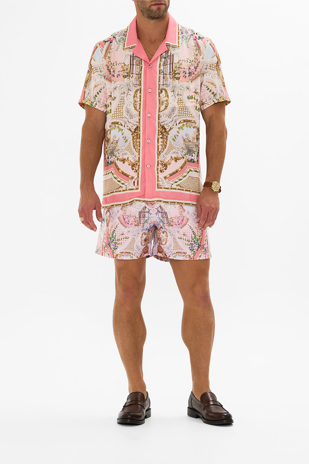 SHORT SLEEVE CAMP COLLARED SHIRT LISBON LULLABY