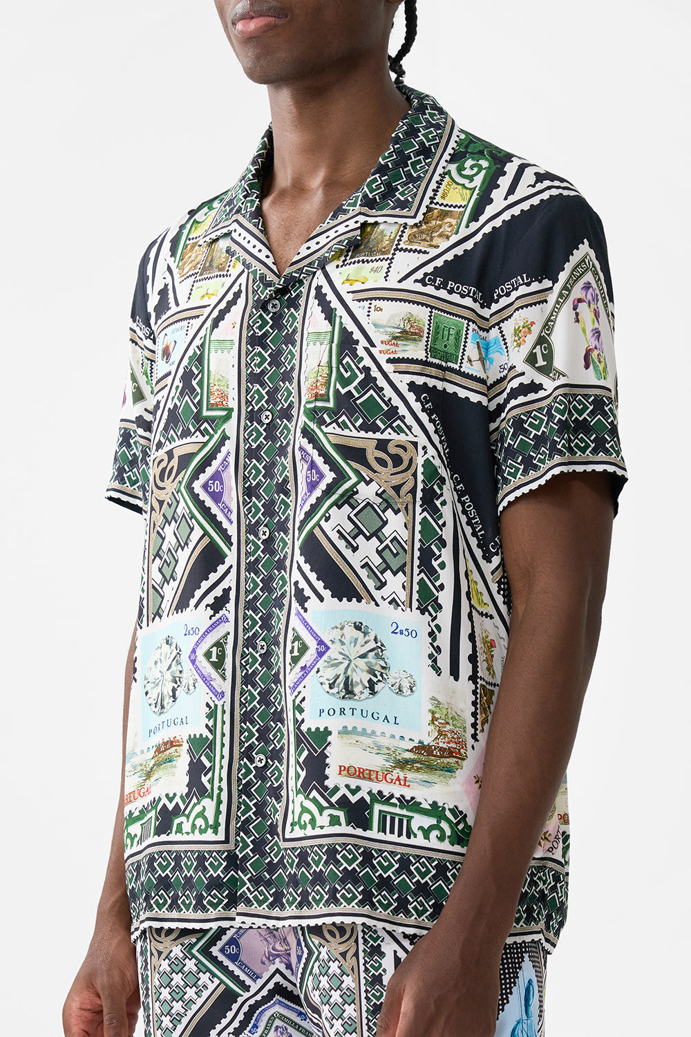 SHORT SLEEVE CAMP COLLARED SHIRT MY PORTO PEN PAL