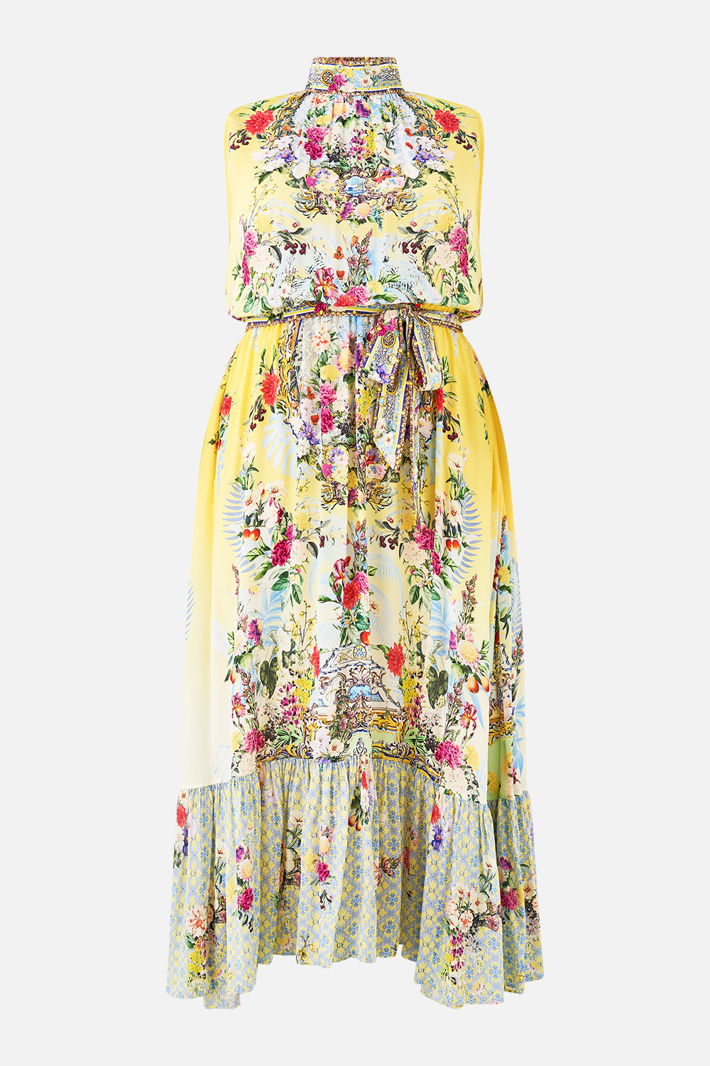 NECKTIE DRESS WITH ELASTICATED WAIST FLOR FANTÁSTICA