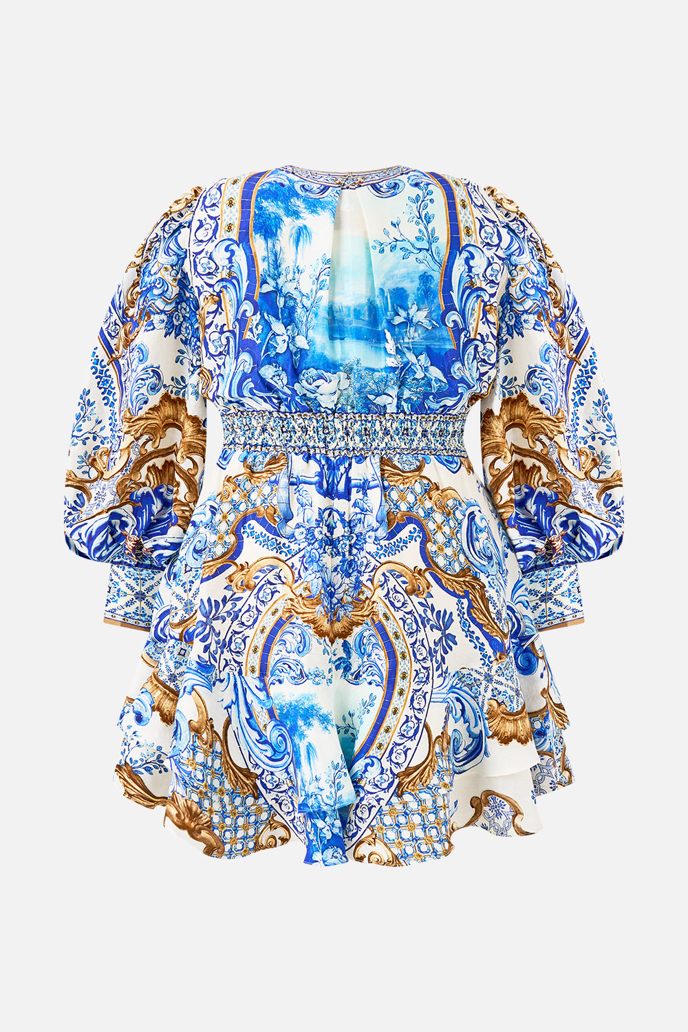 BUTTON FRONT FRILL DRESS AZUL ADVENTURES