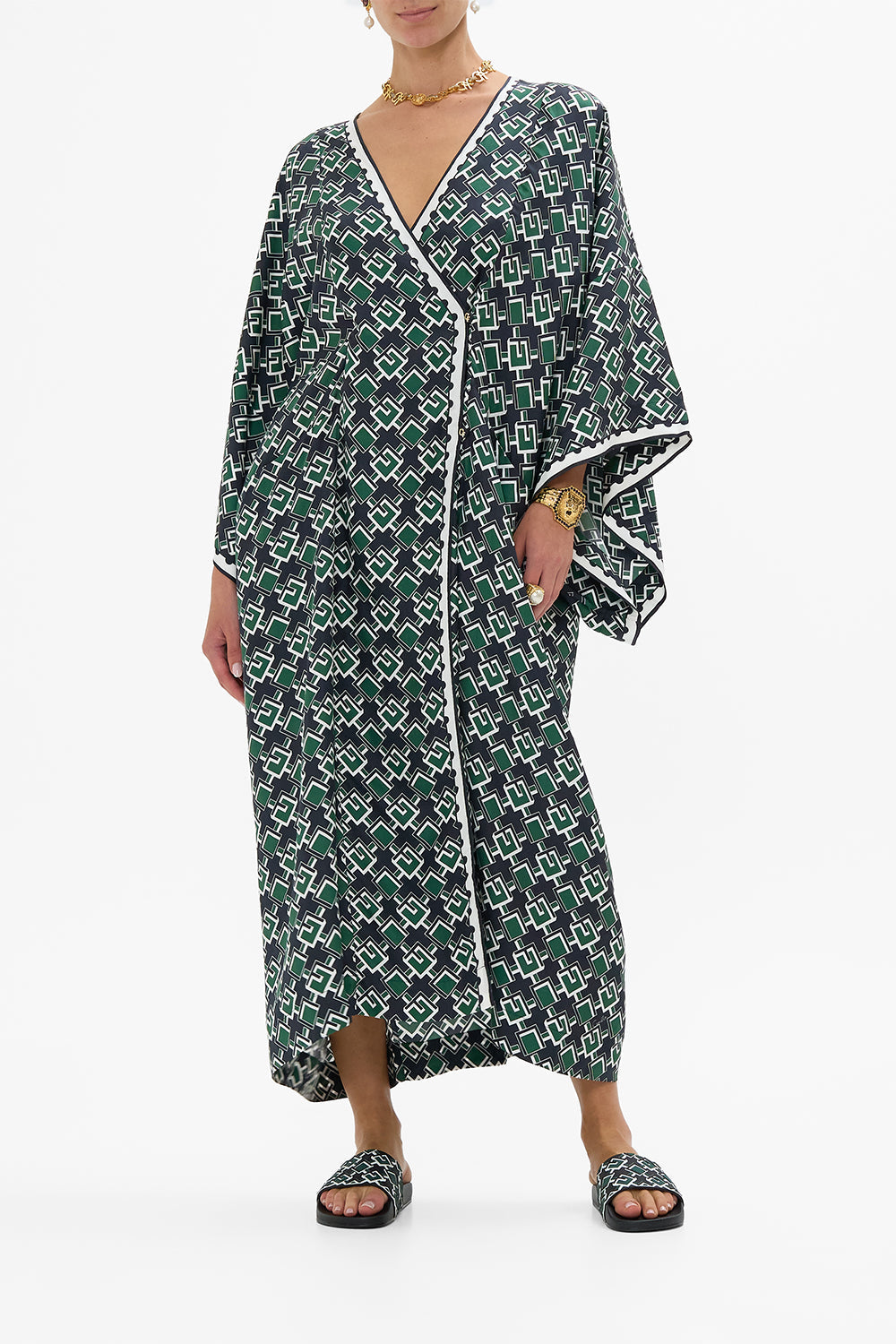 PANELLED WRAP KAFTAN MY PORTO PEN PAL