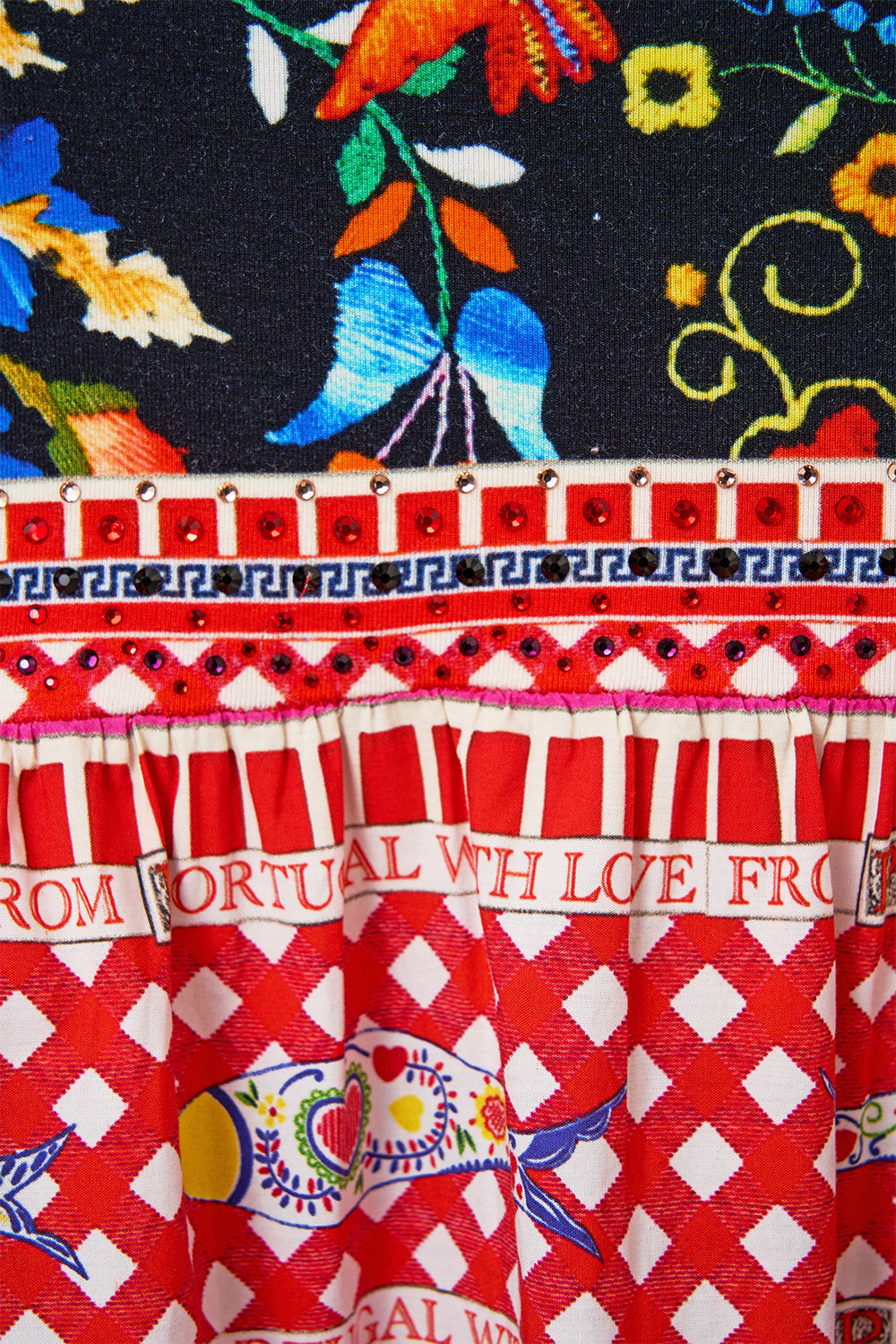 JERSEY SPLICED TIERED SKIRT FOLK FABULOUS