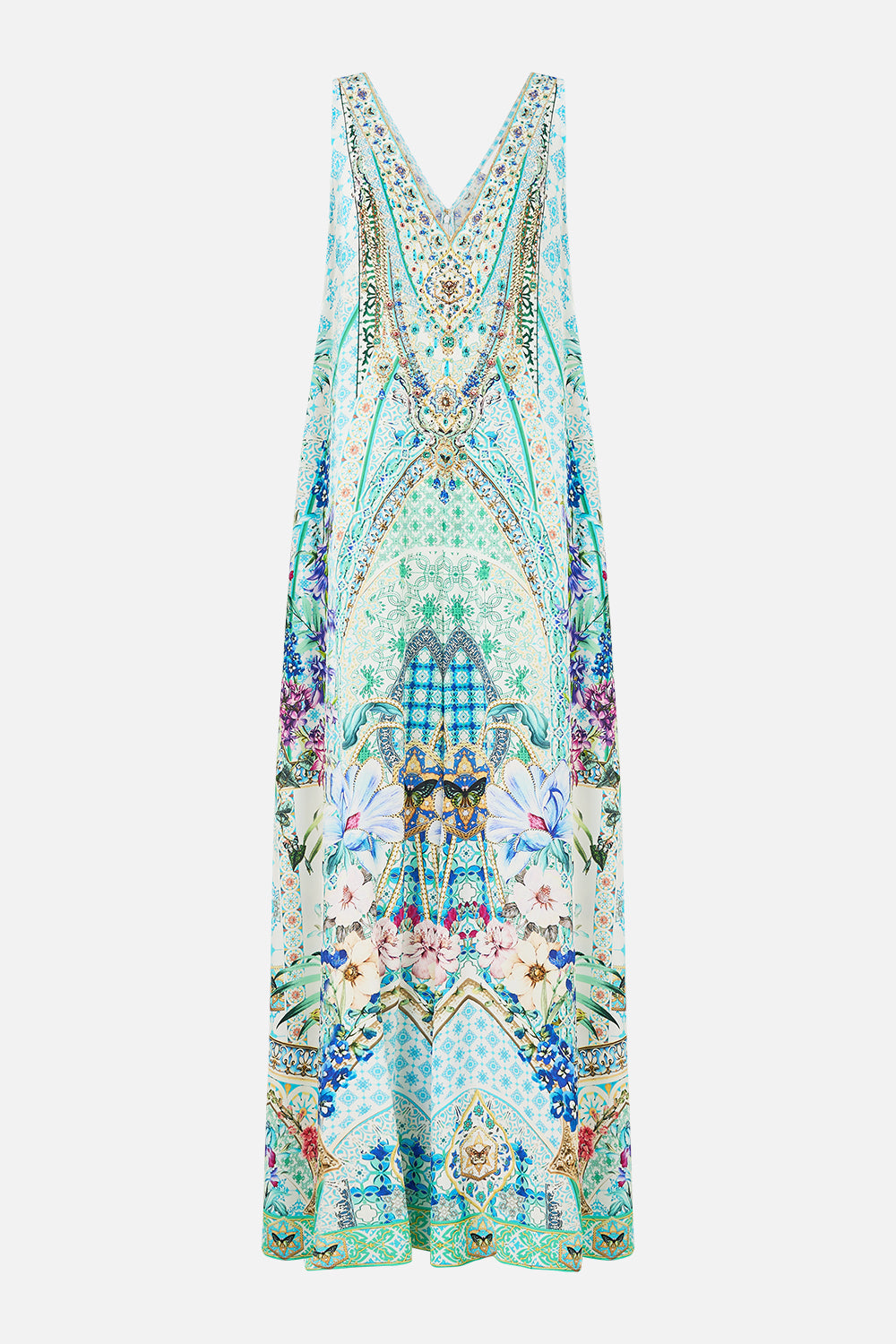 V NECK FLARED JUMPSUIT SUNRISE IN SINTRA