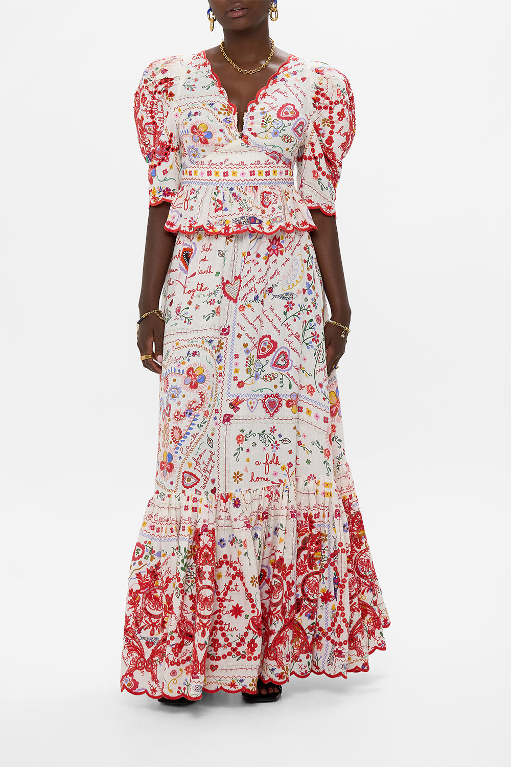 PUFF SLEEVE TOP WITH HARDWARE A KITSCH IN TIME