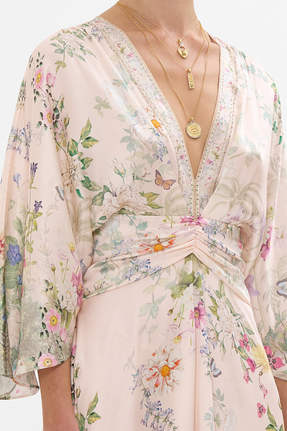 PETAL SLEEVE LONG DRESS PALACIO PLAYGROUND