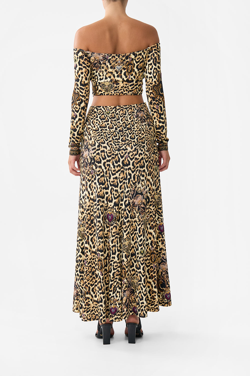 OFF SHOULDER CROPPED JERSEY TOP SAINTS AND SISTERS