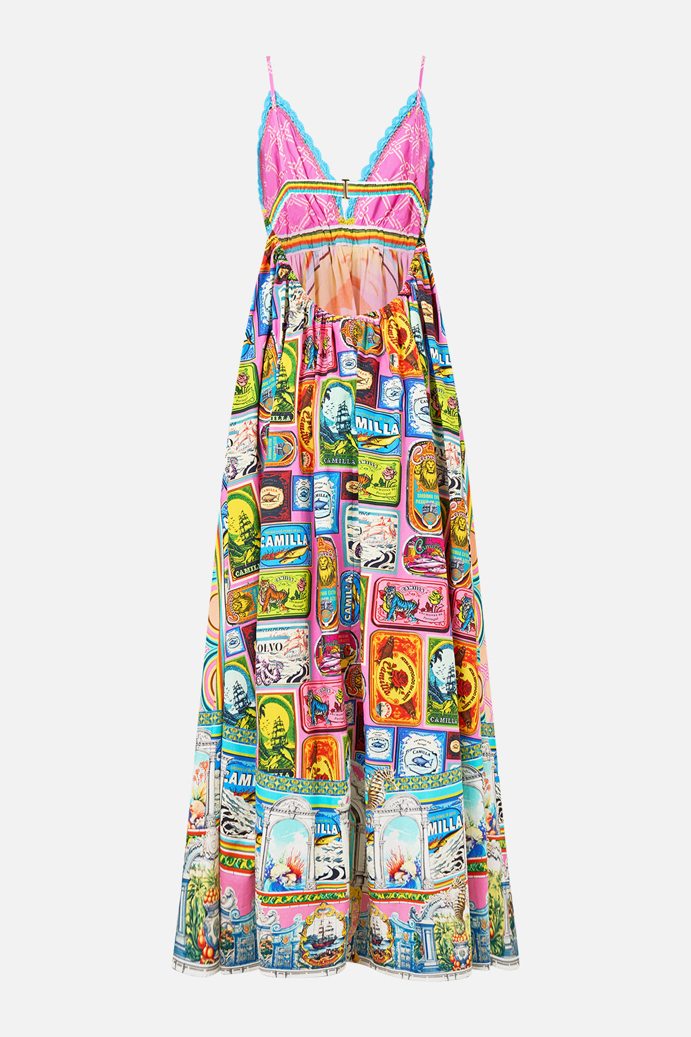 BRALETTE DETAIL DRESS SALTY SPLENDOUR