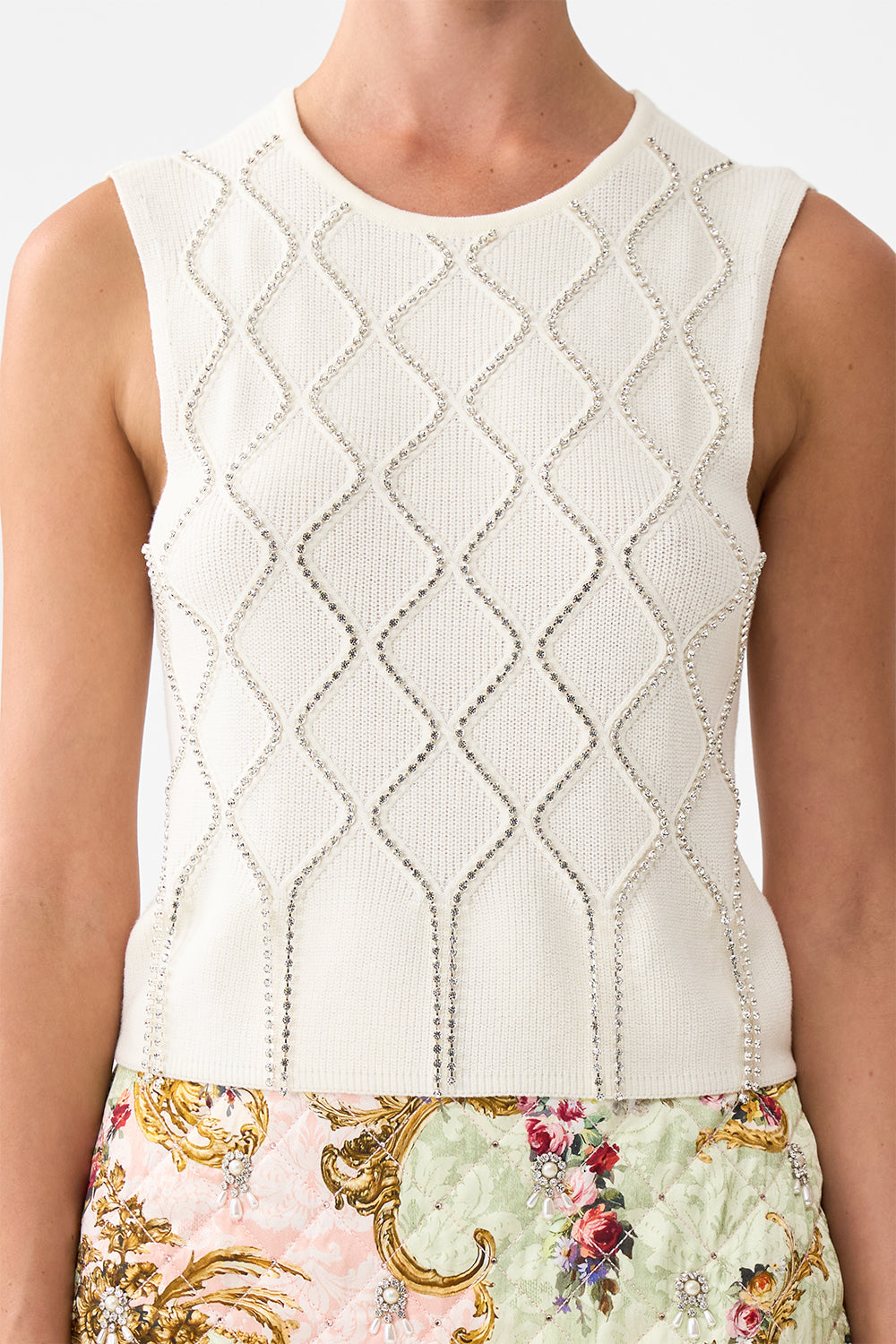 SLEEVELESS KNIT TANK TOP THE QUEENS QUARTERS