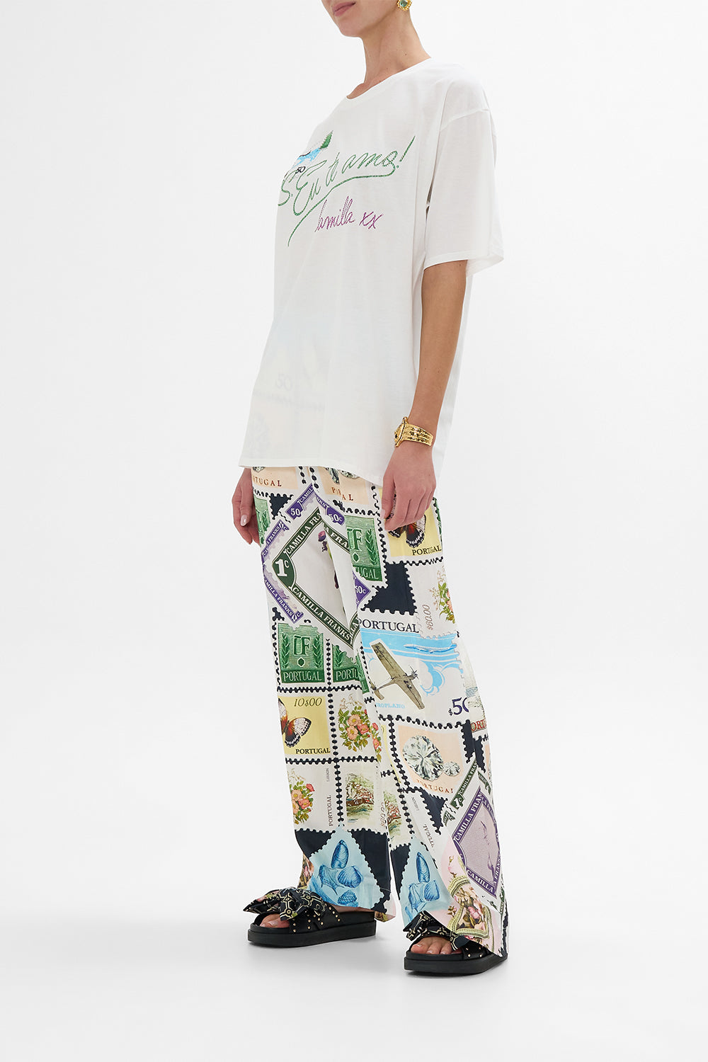 OVERSIZED BAND TEE - WHITE MY PORTO PEN PAL