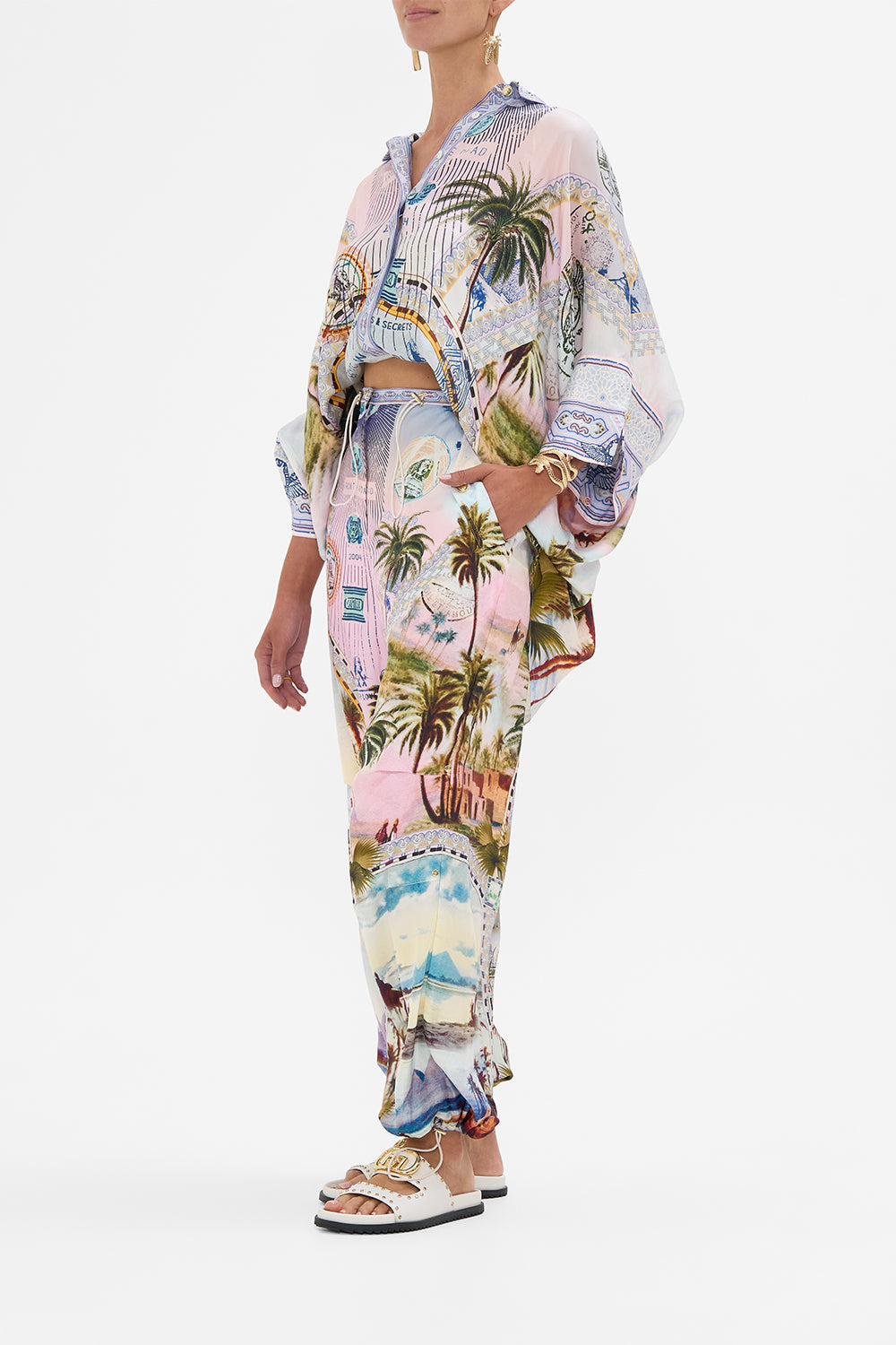CAMILLA parachute pant in Call Me in Cairo print.