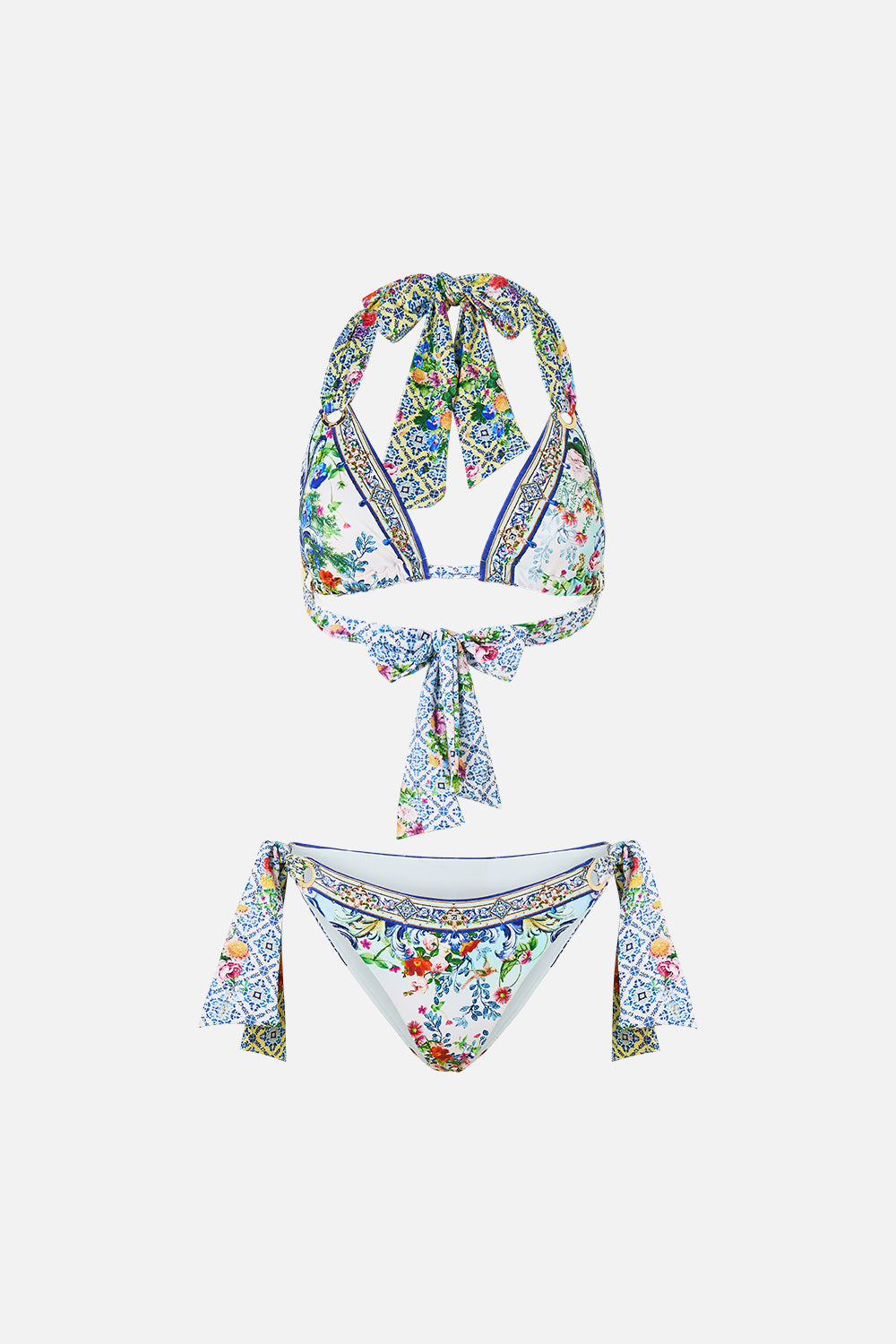 EYELET TIE BIKINI SET WALL TO WALL WONDERS